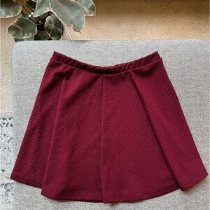 ☀️ Pac Sun Mini Flare Skirt , in Shade Burgundy, Size: Large ✨
